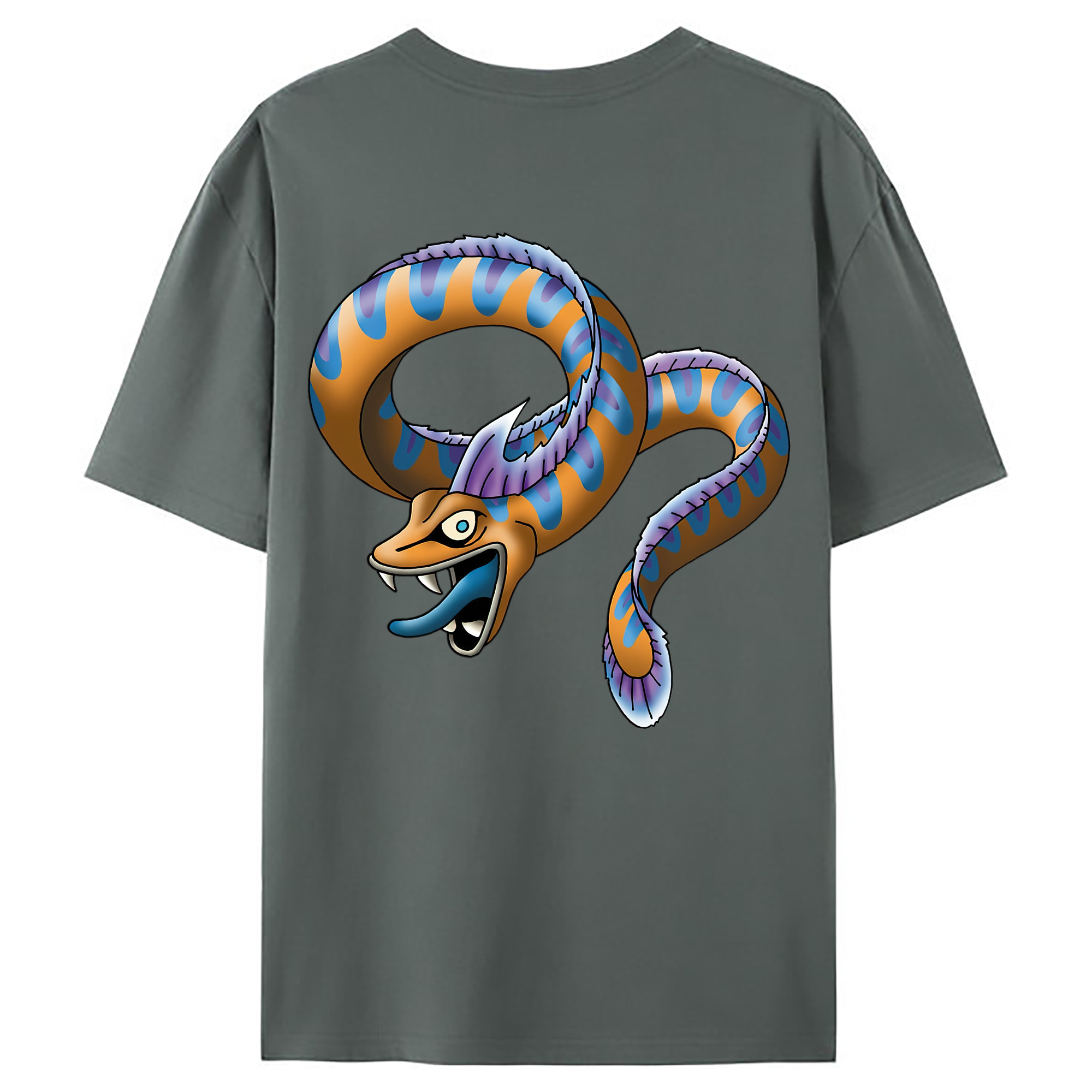 （画像用） ドラゴンクエスト Doragon Kuesuto Dragon Quest 綿100％ メンズ半袖Tシャツ（バックプリント） 通気性